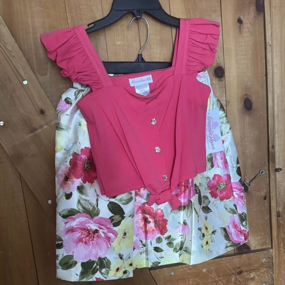 Bonnie Jean flower 2 pie e set, NWT, size 10, 100% polyester